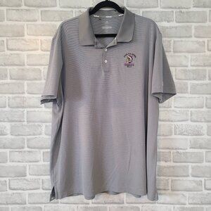 Adidas US Open 2018 Shinnecock Hills Golf Polo Shirt 2XL Outdoor Gray Stripe